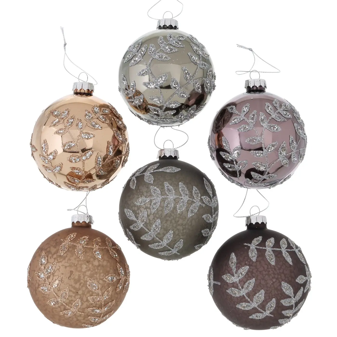 Xmas Decorations Ornaments Christmas 8m Clear Bauble Inside Hand Painted Glass Christmas Ball