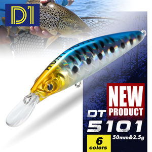 Leurre de pêche artificiel D1 50mm 2.5g à descente lente, leurres durs, poids coulissant japonais, aimant, matériel de pêche - Product Image 1