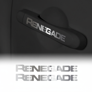 Per Jeep Renegade cromato adesivi maniglia della porta 10 cm 2 pezzi-fibra di carbonio Logo riflettente sulla superficie lucida della finestra - Product Image 1