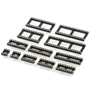 Round Hole IC Socket Connector Integrated Circuit Socket Microcontroller Base DIP 6 8 14 16 18 20 24 28 40 Pin Sockets