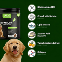 Complément alimentaire pour chiens OEM 120 Soft Chews pour les hanches et les articulations, glucosamine, soulagement de la douleur, chondroïtine, compléments avancés pour les hanches et les articulations