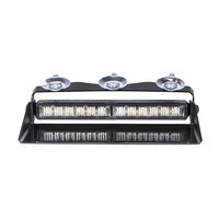 Luz de Advertencia Estroboscópica LED de 12 LED Azul y Rojo con Ventosa para Tablero