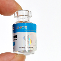 VS-073 Label dan Kotak Vial 10ml Hologram Tahan Air Kustomisasi Pribadi Laris Manis dengan Baki Plastik