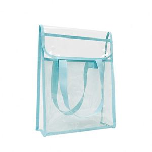 Carpeta de Archivos Transparente de PVC de Gran Capacidad con Botón a Presión, Carpeta Expandible A4, Doble Compartimento, Bolsa para Documentos de Viaje - Product Image 1