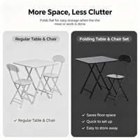Tables et chaises de salle à manger en bois vintage de luxe avec pieds en métal pour appartement