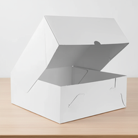 Vente en gros d'usine, boîtes à gâteaux carrées classiques blanches de différentes tailles, boîtes à gâteaux personnalisées 10x10x5 pouces