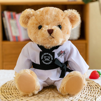 Poupée ours de Taekwondo avec logo personnalisé cadeau d'activité en peluche karaté kung fu ours en peluche ours en peluche jouet en peluche