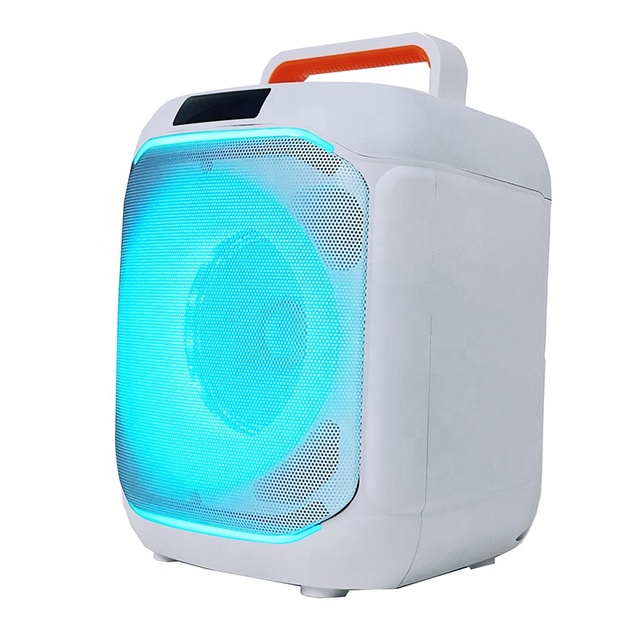 High Quality BT Karaoke Speaker for 5.3 6.5 Inch 40W RGB LED Light Plastic Stereo Sound Guitar Input for Small Stage