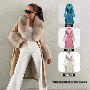 Manteau de fourrure <span class=keywords><strong>en</strong></span> cuir véritable de renard, Long manteau <span class=keywords><strong>en</strong></span> peau de mouton, véritable veste <span class=keywords><strong>en</strong></span> cuir <span class=keywords><strong>pour</strong></span> femmes, - Product Image 2