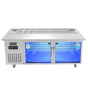 Estante ajustable Barra <span class=keywords><strong>de</strong></span> ensaladas Banco <span class=keywords><strong>DE</strong></span> TRABAJO Mantenimiento <span class=keywords><strong>de</strong></span> alimentos frescos <span class=keywords><strong>Restaurantes</strong></span> Equipo <span class=keywords><strong>de</strong></span> refrigeración fresco - Product Image 1