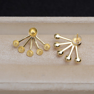 Ensemble de boucles d'oreilles torsadées en argent S925 faites à la main, simple, pour femme, anneau ouvert, porte-perle vide, accessoires de bricolage, taille 3 mm - Product Image 4