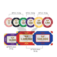 YH Poker-Chips Accessoires de poker Plaque de jeton de poker de casino en nylon