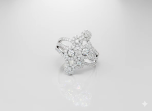 Anillo de Diamantes de Lujo para Mujer, Diamantes Naturales y Cultivados en Laboratorio Disponibles, Plata 925, Oro de 9, 10, 14 y 18 Quilates, Joyería de Diseño - Product Image 1