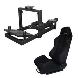 Nouveau simulateur de course automobile <span class=keywords><strong>VR</strong></span> 4080, cockpit de jeu de course automobile, argent, kit 4080, noir, cadres en aluminium 4040 - Product Image 1