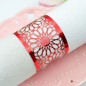 Nhẫn Khăn Ăn Tùy Chỉnh Cắt Laser Để Bàn Tiệc Cưới Màu Vàng Sang Trọng Chữ Lồng - Product Image 5