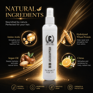 Spray capillaire personnalisé avec logo, sérum capillaire lissant, brillant, protecteur thermique et anti-frisottis, marque privée, pour tous types de cheveux - Product Image 1