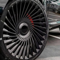 Rines Cóncavos Negros Cromados Forjados Personalizados HZH de 22, 20, 19, 24 y 26 Pulgadas, 5x120, 5x112, 5x114.3, 5x130 para Autos de Pasajeros MBW