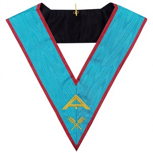 COLLAR OFICIAL MASONICO REGALIA BLUE LODGE ASSR PRIMERA GUARDIA COLLAR FREEMASON COLLAR BORDADO A MAQUINA - Product Image 1