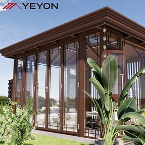Pavillon chinois préfabriqué directement <span class=keywords><strong>de</strong></span> l'usine avec <span class=keywords><strong>toit</strong></span> polygone, <span class=keywords><strong>abri</strong></span> <span class=keywords><strong>de</strong></span> <span class=keywords><strong>jardin</strong></span> en aluminium et verre pour villa résidentielle et patio - Product Image 2