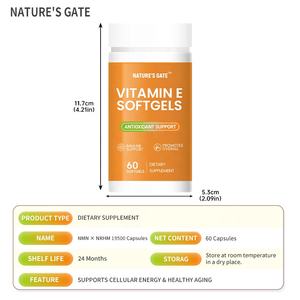 Aceite de Vitamina <span class=keywords><strong>E</strong></span> para Adultos ACORN, Cápsulas Blandas, Antioxidante, Refuerzo del Sistema Inmunológico, Cuidado de la Piel, Suplemento para la Salud, 60 Unidades, Certificado CGMP - Product Image 6