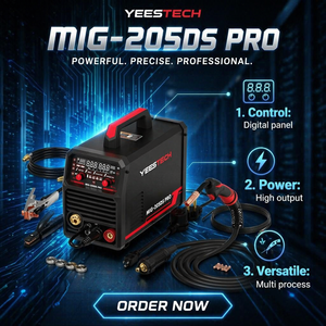 เครื่องเชื่อม YEESTECH รุ่น 205A 205DS PRO 205A <span class=keywords><strong>MIG</strong></span> 220V แรงดันคู่ 5-in-1 ระบบแก๊ส <span class=keywords><strong>MIG</strong></span>/ฟลักซ์คอร์ พร้อมปืนเชื่อมแบบสปูลกัน ระบบลิฟท์ TIG/เชื่อมด้วยลวดเชื่อมแบบแท่ง หน้าจอ LED ดิจิตอล - Product Image 1