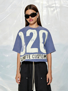 T-shirt LTD-MT1040 originale streetwear con stampa personalizzata Risetag, logo grafico vintage, lavaggio acido, da <span class=keywords><strong>donna</strong></span> e da uomo - Product Image 1