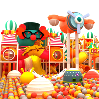 Aoleao Aire de jeux intérieure sur le thème du cirque de 4500 m² avec toboggan souple pour enfants, certifiée CE TUV pour usage commercial