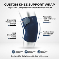 Genouillère réglable en néoprène SBR de haute qualité avec fermeture auto-agrippante souple, pour usage multisports et soulagement de la douleur