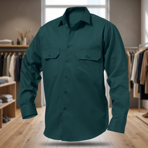 Chemises de travail haute visibilité pour hommes, à manches longues, respirantes, anti-rétrécissement, détectables par les détecteurs de métaux, uniformes de travail industriels sur mesure à boutons - Product Image 3