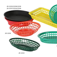 Keranjang Penyimpanan Makanan Plastik Berbagai Ukuran Warna-warni Mudah Dibersihkan untuk Dapur Restoran Pesta Kantin Katering & Layanan