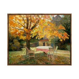 Pintura Decorativa de Paisaje de Restaurante en Lienzo al Óleo Semi-pintado a Mano para Sala de Estar de Alta Gama, Entrada Moderna y Sencilla de <span class=keywords><strong>Otoño</strong></span> - Product Image 5