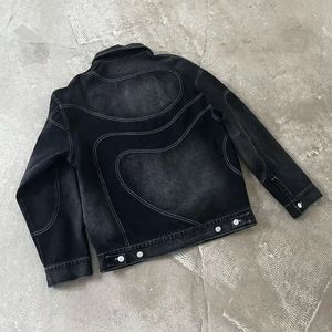 Chaquetas Vaqueras Vintage Bordadas para Hombre, Talla Grande, Lavadas con Ácido, 100% Algodón, Transpirables, Resistentes al Viento, de Alta Calidad - Product Image 2