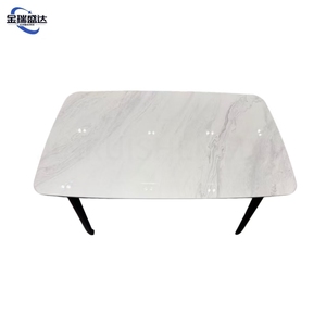 Mesa de Comedor de Madera Maciza Estilo Nórdico Jin Rui Sheng Da, Extensible, Plegable, con Tapa Ovalada de Cuarcita, Estilo Moderno y Lujoso para el Hogar - Product Image 6