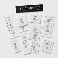 Fabricant d'étiquettes en gros pour vêtements, étiquettes textiles imprimées en satin recyclé, doux et lavable, pour marques privées