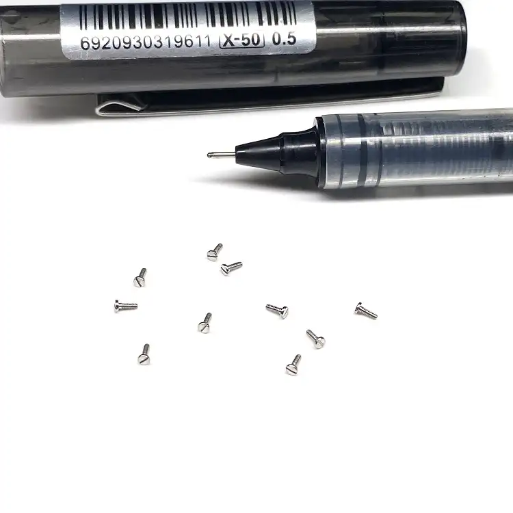 Stainless Steel Screw Screws Metric 1mm Screws 0.8mm 1mm Stainless Steel Ultra Profile Head Slotted Mini Screw Precision Electronic Micro Screws For Watches