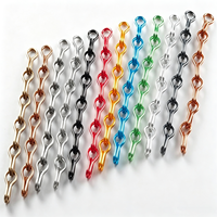 Chaîne à double crochet en aluminium à maillons imbriqués de diamètre de fil personnalisé, maillon anodisé pour rideau décoratif multi-scènes