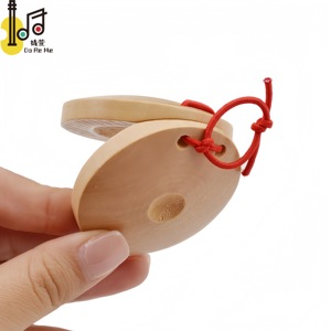 Rombo d'expédition directe d'usine fait un son clair pour la <span class=keywords><strong>famille</strong></span> et l'extérieur jouant groupe bricolage accessoires musicaux castagnettes en <span class=keywords><strong>bois</strong></span> - Product Image 2