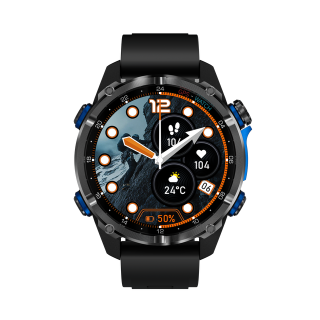 2026 HD350 Pro Smart Watch IP68 Waterproof Fitness Tracker Offline Map Android Call Answering Rugged Smartwatch for FitCloudPro