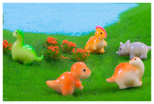 Miniatura 3D dibujos animados animales figuritas dinosaurio bebé huevo pastel Topper decoraciones resina DIY artesanía proyecto juguetes para niños cápsula - Product Image 6