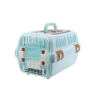 Cage de transport ventilée en plastique pour animaux de compagnie avec porte métallique sécurisée pour des voyages sûrs avec chat et chien