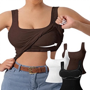 Débardeur Sportif Femme Été 2026 Nouvelle Collection Volants Sans Manches Coupe Slim Respirant en Polyester Tissé Col Rond - Product Image 1