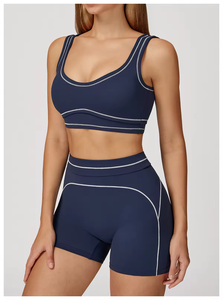 Tenue de yoga 4 saisons, tissu respirant et anti-humidité, vêtements de sport de luxe à double bretelle - Product Image 4