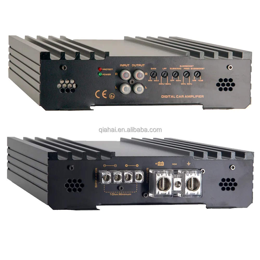 QIAHAI D1500 Car Amplifier Class D Monoblock Mini Car Amps Digital Car Audio 1000W Play Music Auto Mono Amplifier