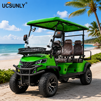 Voiturette de golf électrique tout-terrain 4 places pour la plage et le camping