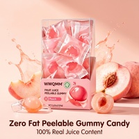 Multifruit Peelable Jelly Gummy Candy, rijk aan natuurlijk fruit sap, zacht kauwbaar snoep, enkel verpakt.
