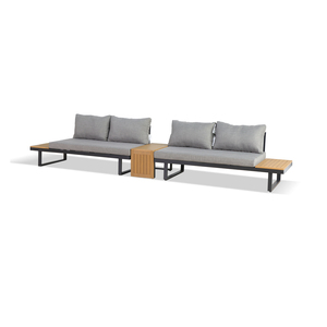 Canapé sectionnel moderne en forme <span class=keywords><strong>de</strong></span> L pour l'extérieur chaises longues en bois avec design pour balcon, cour, patio, mobilier <span class=keywords><strong>de</strong></span> <span class=keywords><strong>jardin</strong></span> luxueux et fonctionnel - Product Image 4