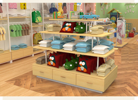Meuble d'îlot rectangulaire multi-niveaux pour supermarché, présentoir pour magasin maternelle et infantile, vêtements et chaussures pour bébés, étagère de table à eau courante