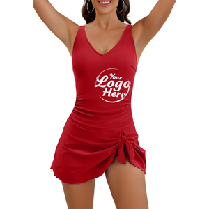 Robes vintage fête décontractées dames une pièce robe de bain maillots de bain pour femmes ventre contrôle maillot de bain jupe maillot de bain - Product Image 6