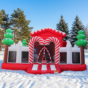 Christmas <b>Inflatable</b> Fun Park Christmas Castle <b>Inflatable</b> Trampoline - Product Image 1