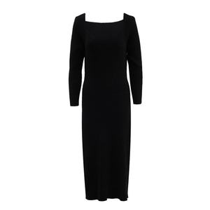 Robe Midi Noire Tricotée Ajustée et Sexy pour Femme, Nouvelle Collection Automne, Design Élégant et Tendance, Qualité Supérieure, Personnalisable - Product Image 2
